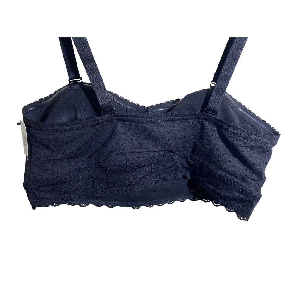 Torrid Womens Unlined 4-Way Stretch Lace Bandeau Bralette Black‎ Size 00 NEW - Picture 6 of 7